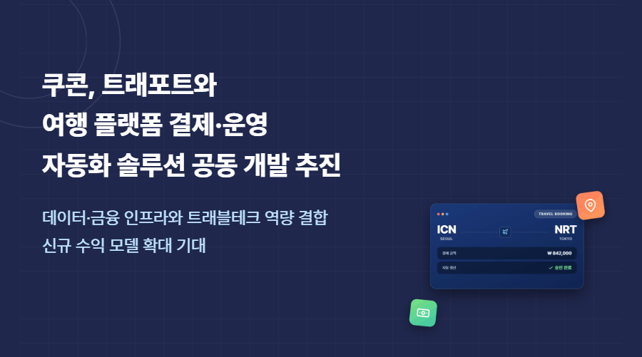 쿠콘-트래포트, 여행 플랫폼 디지털 전환 가속화 위한 협력 강화